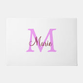 einfaches Minimum Name monogramm rosa rot  Fußmatte (Vorderseite)