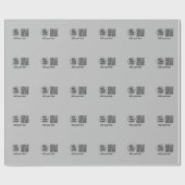 Einfaches Minimum q r add logo scan code name te Geschenkpapier (Flach)