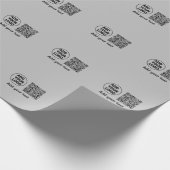 Einfaches Minimum q r add logo scan code name te Geschenkpapier (Ecke)