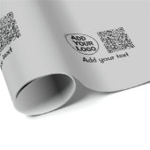 Einfaches Minimum q r add logo scan code name te Geschenkpapier (Rolleneckpunkt)