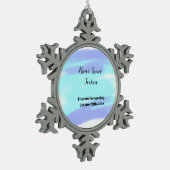 EINFACHES MINIMUM SWEET sixteen elegant custom mod Schneeflocken Zinn-Ornament (Links)