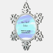 EINFACHES MINIMUM SWEET sixteen elegant custom mod Schneeflocken Zinn-Ornament (Rechts)