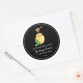 Einfaches Minz-Infusionshonig-Label Runder Aufkleber (Umschlag)