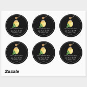 Einfaches Minz-Infusionshonig-Label Runder Aufkleber (Blatt)