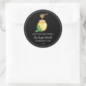 Einfaches Minz-Infusionshonig-Label Runder Aufkleber (Tasche)