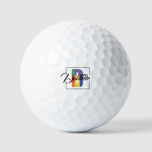 Einfaches mit Monogramm Anfangszeichen D Golfball (Vorderseite)