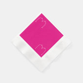 Einfaches Mit Monogramm Papier Napkins Rosa Serviette (Ecke)