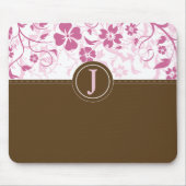 Einfaches mit Monogramm rosa Mousepad (Vorne)
