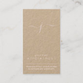 Einfaches Mit Monogramm Skriptblau und vertikale K Terminkarte (Rückseite)