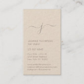 Einfaches Mit Monogramm Skriptblau und vertikale K Terminkarte (Vorderseite)