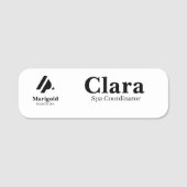 Einfaches Mitarbeiter-Logo mit Magnet oder Steckna Namensschild (Vorderseite)