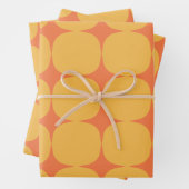 Einfaches Mittelalter Modernes Gelbes Orangenmuste Geschenkpapier Set (Beispiel)