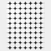 Einfaches Mittelalter Modernes Schwarz-Weiß-Muster Fleecedecke (Vorderseite)