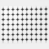 Einfaches Mittelalter Modernes Schwarz-Weiß-Muster Fleecedecke (Vorderseite (Horizontal))