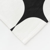Einfaches Mittelalter Modernes Schwarz-Weiß-Muster Fleecedecke (Ecke)