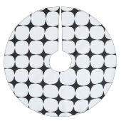 Einfaches Mittelalter Modernes Schwarz-Weiß-Muster Polyester Weihnachtsbaumdecke (Vorderseite)