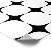 Einfaches Mittelalter Modernes Schwarz-Weiß-Muster Poster (Ecke)