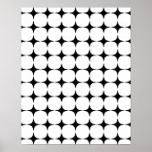 Einfaches Mittelalter Modernes Schwarz-Weiß-Muster Poster (Vorne)