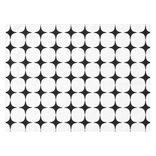 Einfaches Mittelalter Modernes Schwarz-Weiß-Muster Tischdecke (Vorderseite (Horizontal))