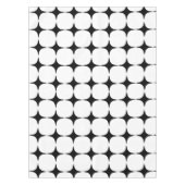 Einfaches Mittelalter Modernes Schwarz-Weiß-Muster Tischdecke (Vorderseite)