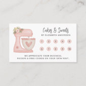 Einfaches Mixer Blumenbackwarengeschäft Treuekarte (Vorderseite)