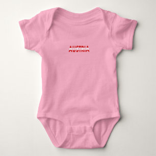 Einfaches Modern Austria National Flag Apparel Baby Strampler