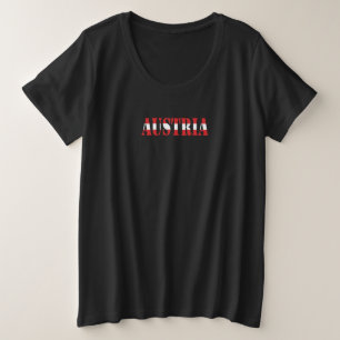 Einfaches Modern Austria National Flag Apparel Große Größe T-Shirt