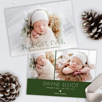Einfaches Modern Best Gift Birth Announctions Oliv