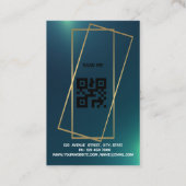 Einfaches Modern Elegantes Grün Golden Traumstreck Visitenkarte (Rückseite)