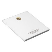 Einfaches Modern Luxury Gold Logo für Anwälte Notizblock (angewinkelt)