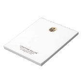 Einfaches Modern Luxury Gold Logo für Anwälte Notizblock (Rotiert)