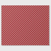 Einfaches Modern Red Christmas Pattern Papier Geschenkpapier (Flach)