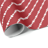 Einfaches Modern Red Christmas Pattern Papier Geschenkpapier (Rolleneckpunkt)