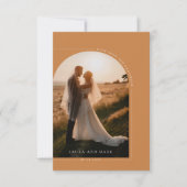 Einfaches Modern Terracotta Arch Foto Dank Karte (Vorderseite)