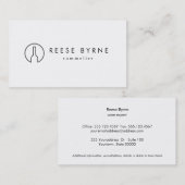 Einfaches Modern Wine Bottle Logo Sommelier Weiß 2 Visitenkarte (Vorne/Hinten)