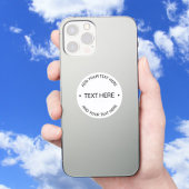 Einfaches, moderner bearbeitbarer Text | Weiß und Aufkleber