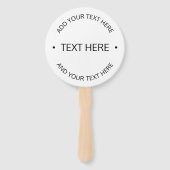 Einfaches, moderner bearbeitbarer Text | Weiß und Fächer (Rückseite)