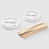 Einfaches, moderner bearbeitbarer Text | Weiß und Fächer (Non-assembled)