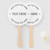 Einfaches, moderner bearbeitbarer Text | Weiß und Fächer (Vorne und Hinten)