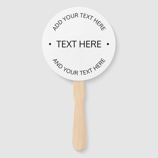 Einfaches, moderner bearbeitbarer Text | Weiß und Fächer (Vorderseite)