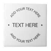 Einfaches, moderner bearbeitbarer Text | Weiß und  Fliese (Vorderseite)