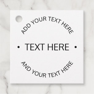 Einfaches, moderner bearbeitbarer Text Weiß und Geschenkanhänger