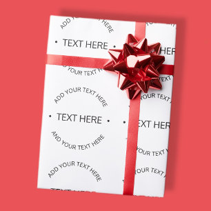 Einfaches, moderner bearbeitbarer Text Weiß und Geschenkpapier