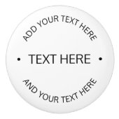 Einfaches, moderner bearbeitbarer Text | Weiß und  Keramikknauf (Vorderseite)