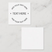 Einfaches, moderner bearbeitbarer Text | Weiß und Mitteilungskarte (Vorne/Hinten)
