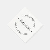 Einfaches, moderner bearbeitbarer Text | Weiß und  Serviette (Ecke)