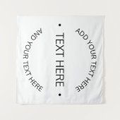 Einfaches, moderner bearbeitbarer Text | Weiß und Wandteppich (Vorderseite (Horizontal))