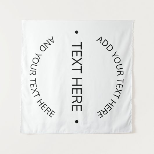 Einfaches, moderner bearbeitbarer Text | Weiß und Wandteppich (Vorderseite (Horizontal))