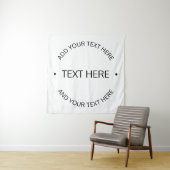 Einfaches, moderner bearbeitbarer Text | Weiß und Wandteppich (Beispiel)