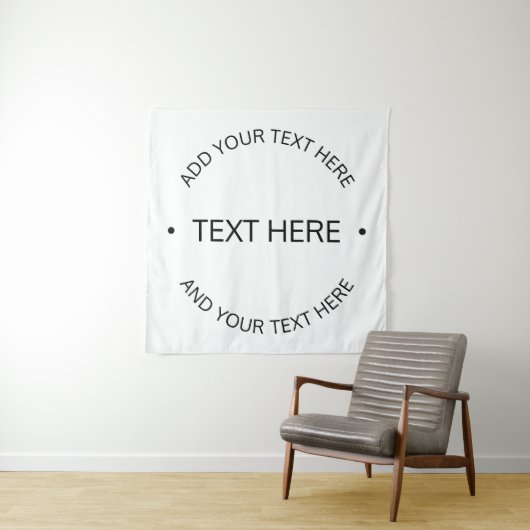 Einfaches, moderner bearbeitbarer Text | Weiß und Wandteppich (Beispiel)